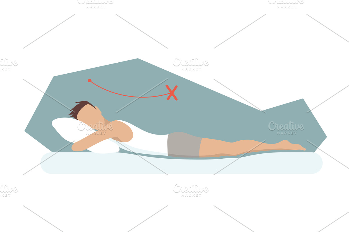 Incorrect sleeping body, an Object Illustration by Things for designers