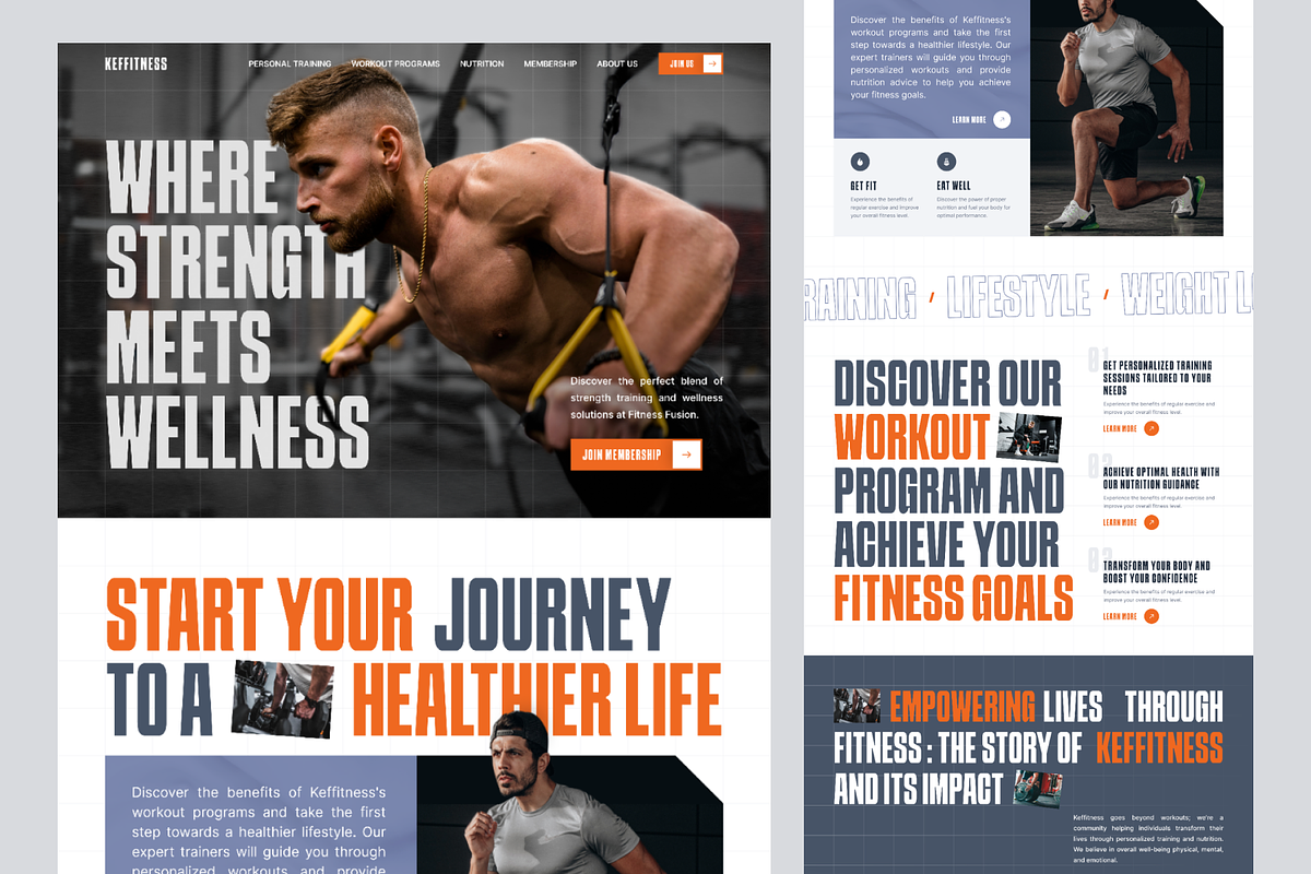 Keffitness - Fitness & work out, a Landing Page Template by keffidesign (Photo 2 of 2)