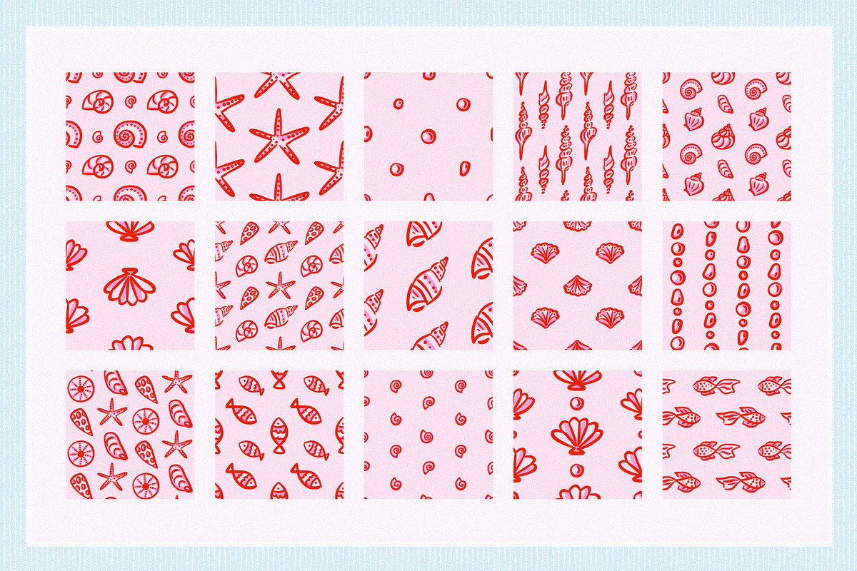 135 Whimsical Patterns and Clip Art, a Pattern Graphic by Leila Divine (Photo 13 of 23)