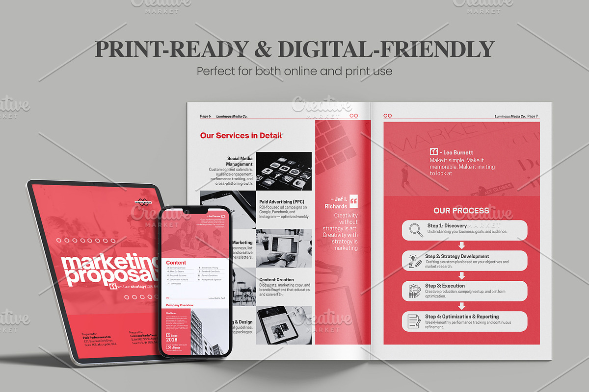 Canva Marketing Proposal Template, a Brochure Template by Oshin Design (Photo 4 of 8)