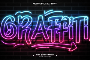 Neon Graffiti Editable Text Effect