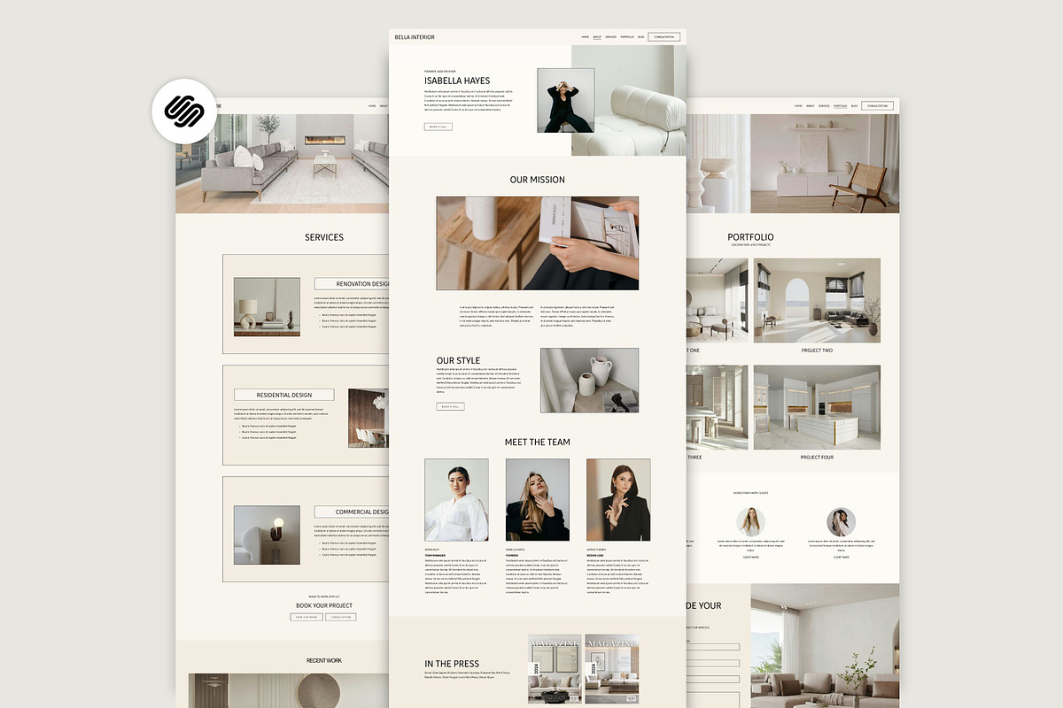Squarespace 7.1 Template: Bella, a Squarespace Template by Deb Creative Studio (Photo 2 of 9)