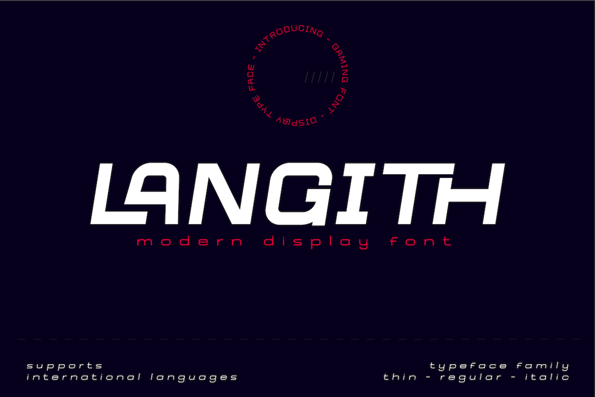 Langith, a Sans Serif Font by twinstd (Photo 1 of 11)