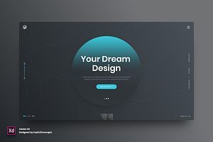 Hero Header - Adobe XD, an UI Kit Template by ExplicitConcepts