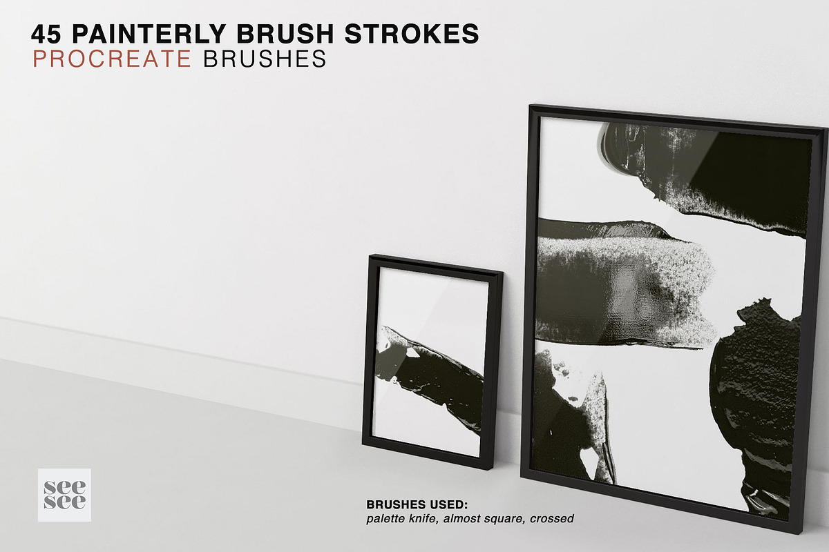 45 Procreate Painterly Brush Stamps, a Brush Add-On by CC CREATIVE CO (Photo 10 of 15)
