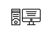 Computer Line Icon, an Icon by Pexelpy (Thumbnail 2 of 2)