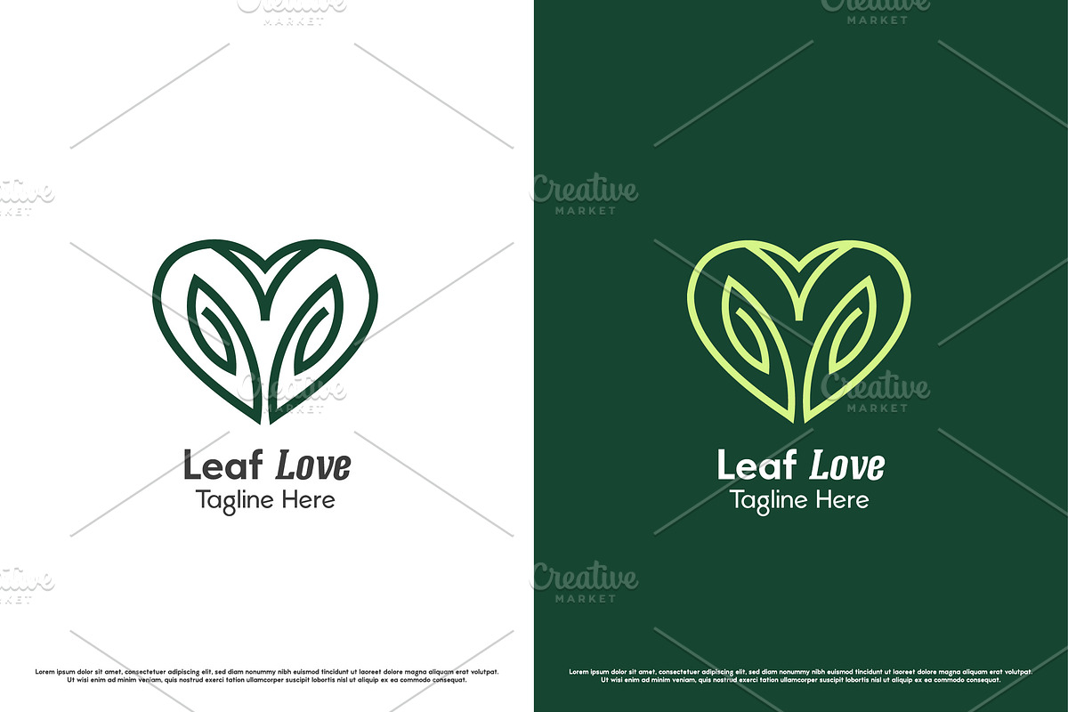 Love Leaf Park Logo Design Icon, a Branding & Logo Template by Morvana Crew