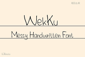 WekKu Messy Handwritten Font