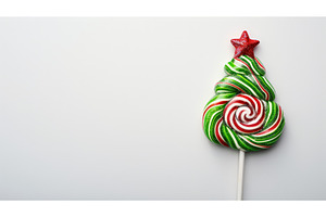 Christmas tree lollipop with red, a Holiday Photo by piter.goskov