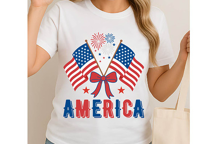 USA Flag Coquette America Png SVG