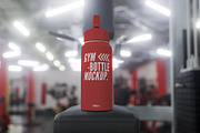 Gym Water Bottle Branding Mockup, an Advertising Mockup by herutage (Thumbnail 3 of 4)