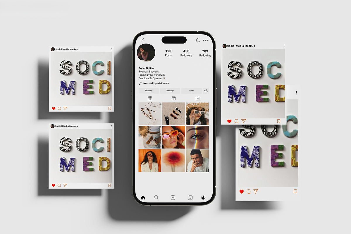 High-Quality Social Media Mockup, an Advertising Mockup by safrizalstudio (Photo 3 of 5)
