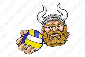 Viking Volleyball Ball Sports Team, an Object Illustration by Christos Georghiou