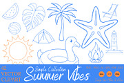 SUMMER VIBES - Simple - 42 Vectors, a Seasonal Illustration by Une Affaire de Filles (Thumbnail 1 of 3)