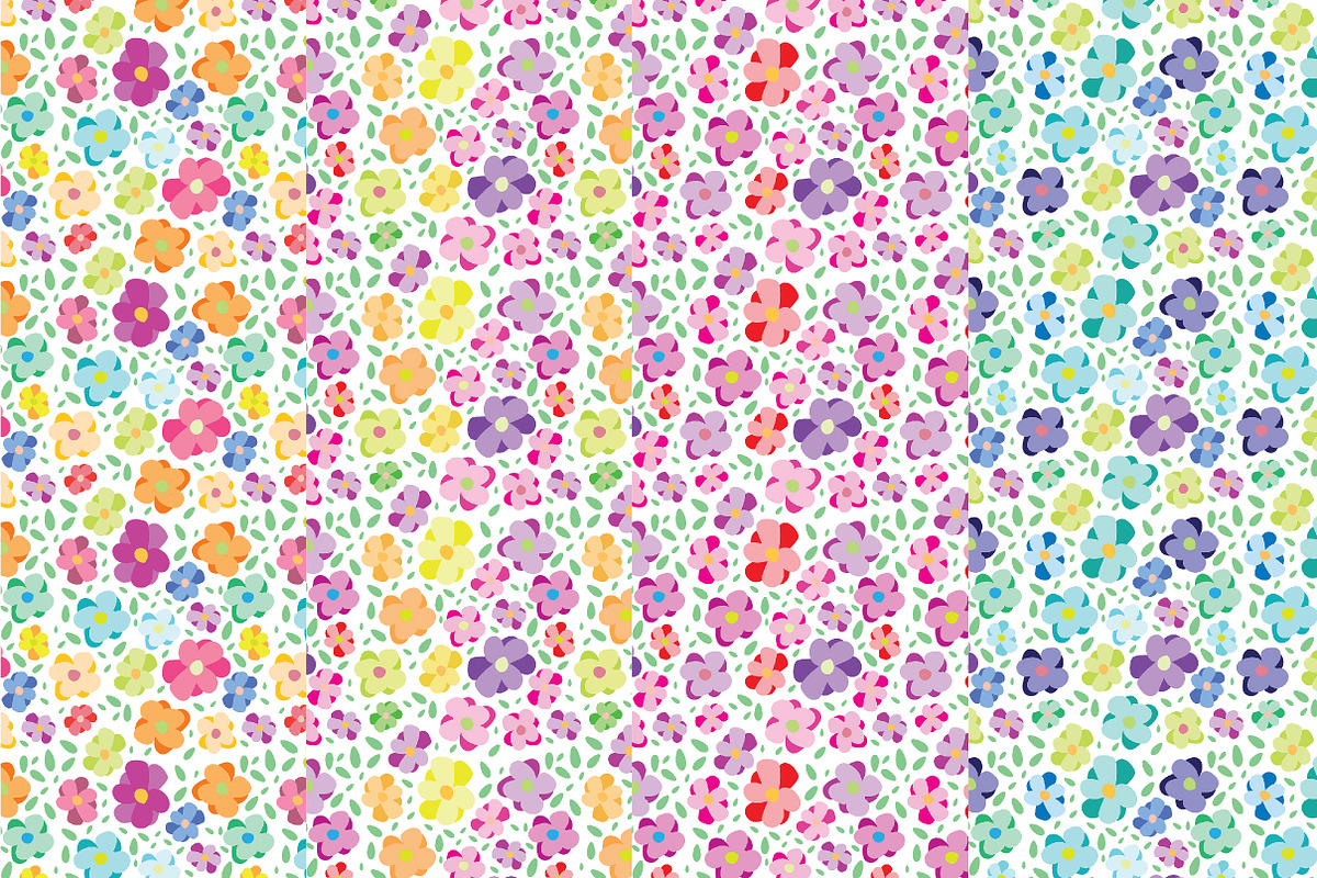 Spring - 4 floral patterns, a Pattern Graphic by birrddy (Photo 2 of 4)