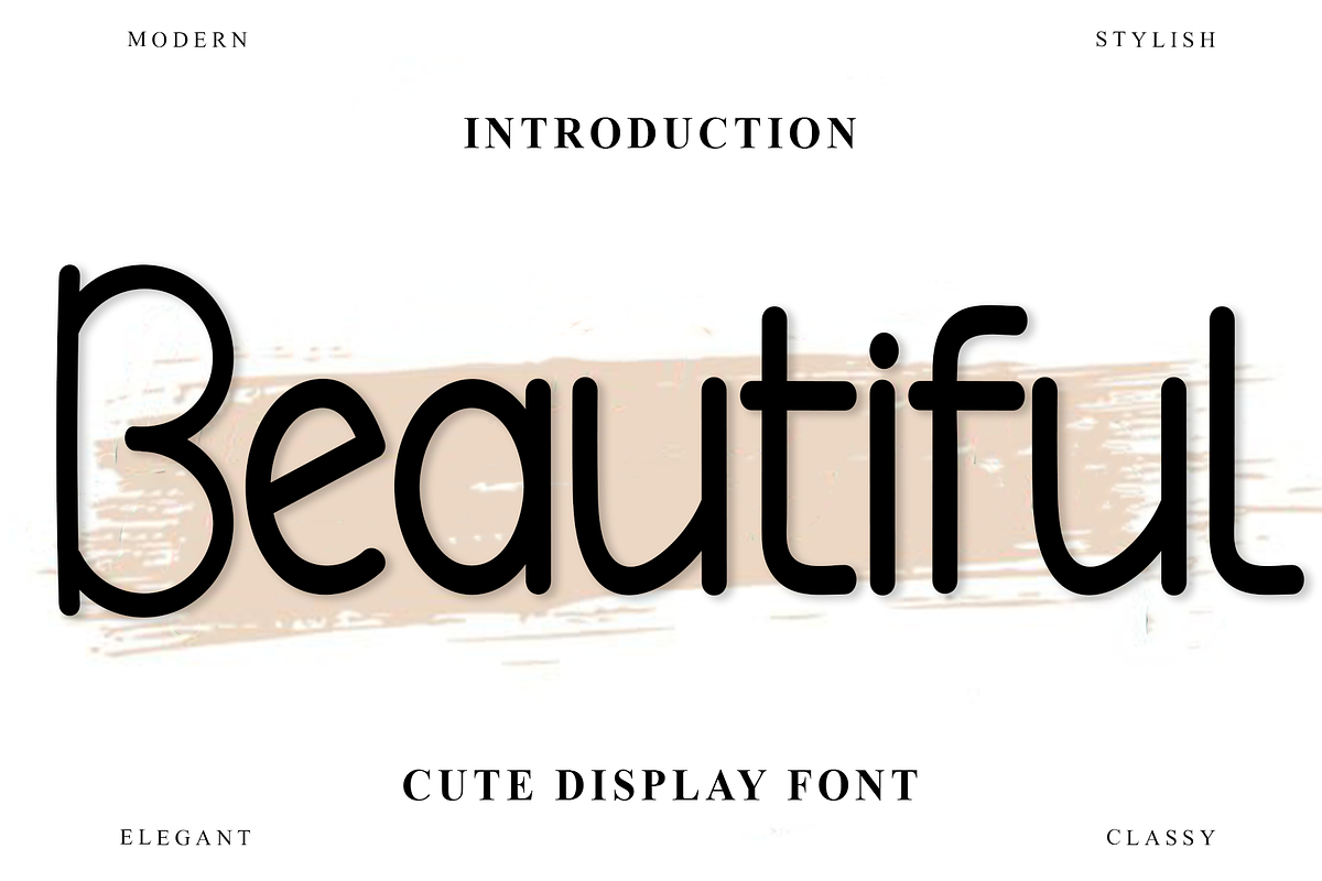 Beautiful, a Sans Serif Font by InermediaSTUDIO (Photo 1 of 7)