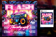 Retro 90s Party Flyer Template, a Flyer Template by RTXdesinger99 (Thumbnail 3 of 3)