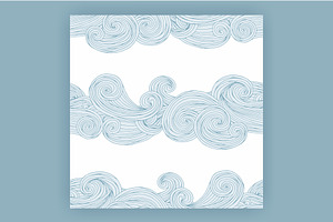 Seamless Pattern With Waves