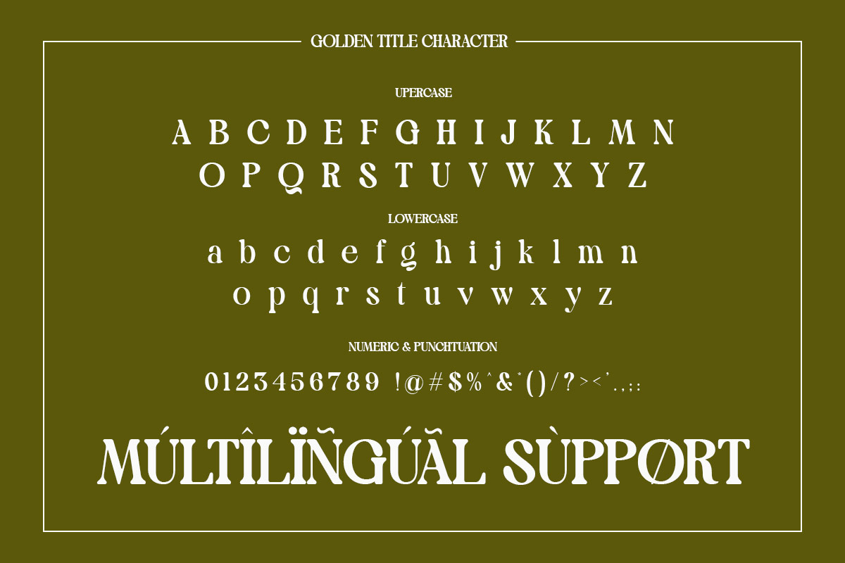 Golden Title - Elegant Vintage Serif, a Serif Font by Qweera Studio (Photo 10 of 10)