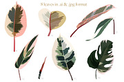 Pink tropical frames and patterns, an Illustration by marie dricot (Thumbnail 13 of 15)