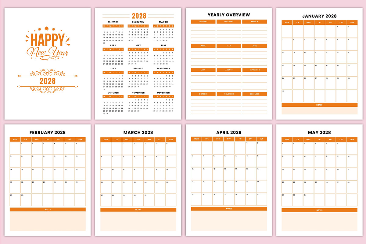 5-Year Monthly Planner (2026–2030), a Stationery Template by Mustafiz (Photo 6 of 8)