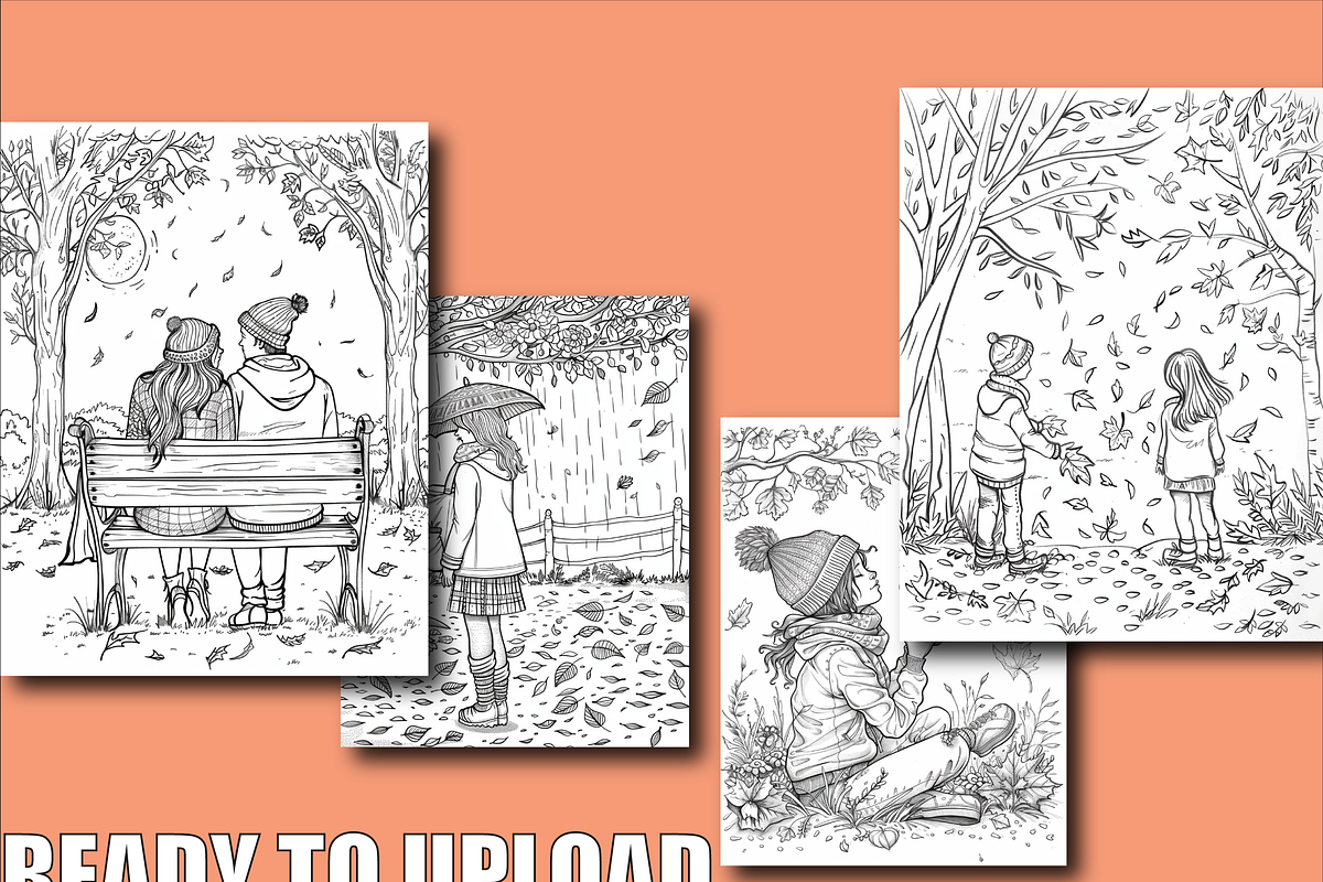 Fall Coloring Pages for Adults, an Education Illustration by Design Zone