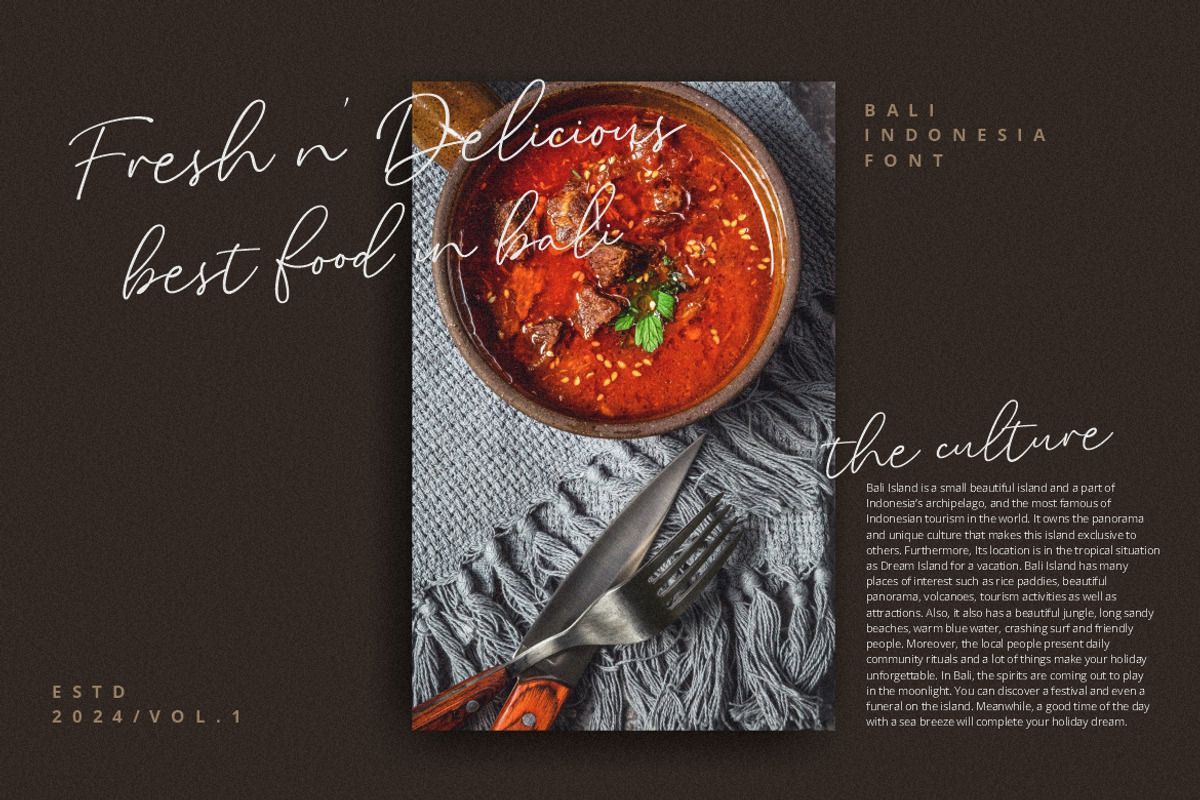 Bali Indonesia Font Handwriting, a Handwritten Font by Burhan Afif (Photo 4 of 10)