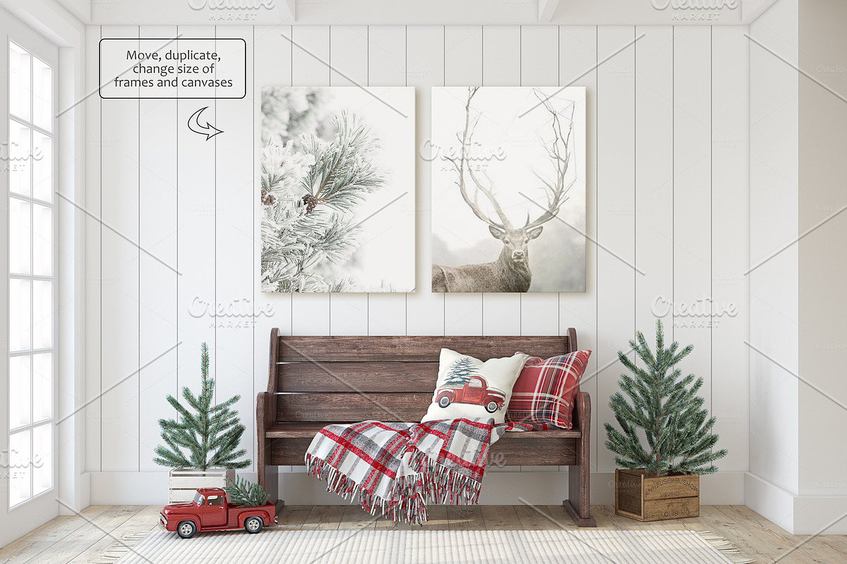 Christmas Entryway., a Product Mockup by MyHomeMockups (Photo 7 of 9)