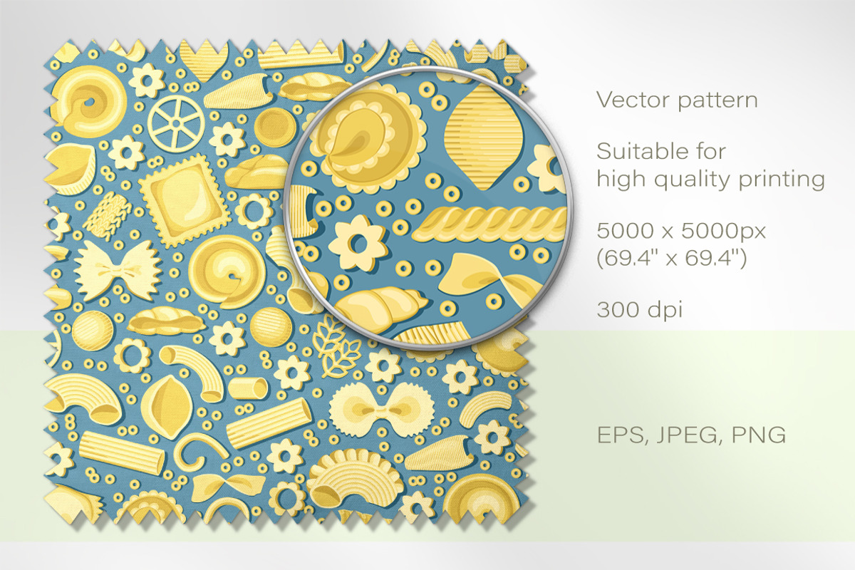Seamless pattern of Italian pasta 1, a Pattern Graphic by Yummy (Photo 2 of 5)