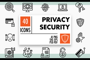 Privacy And Security GDPR Icons