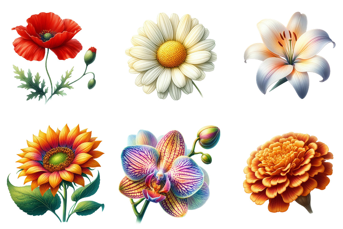 Watercolor Flower Collection Clipart, a Graphic by CitraGraphics (Photo 5 of 5)
