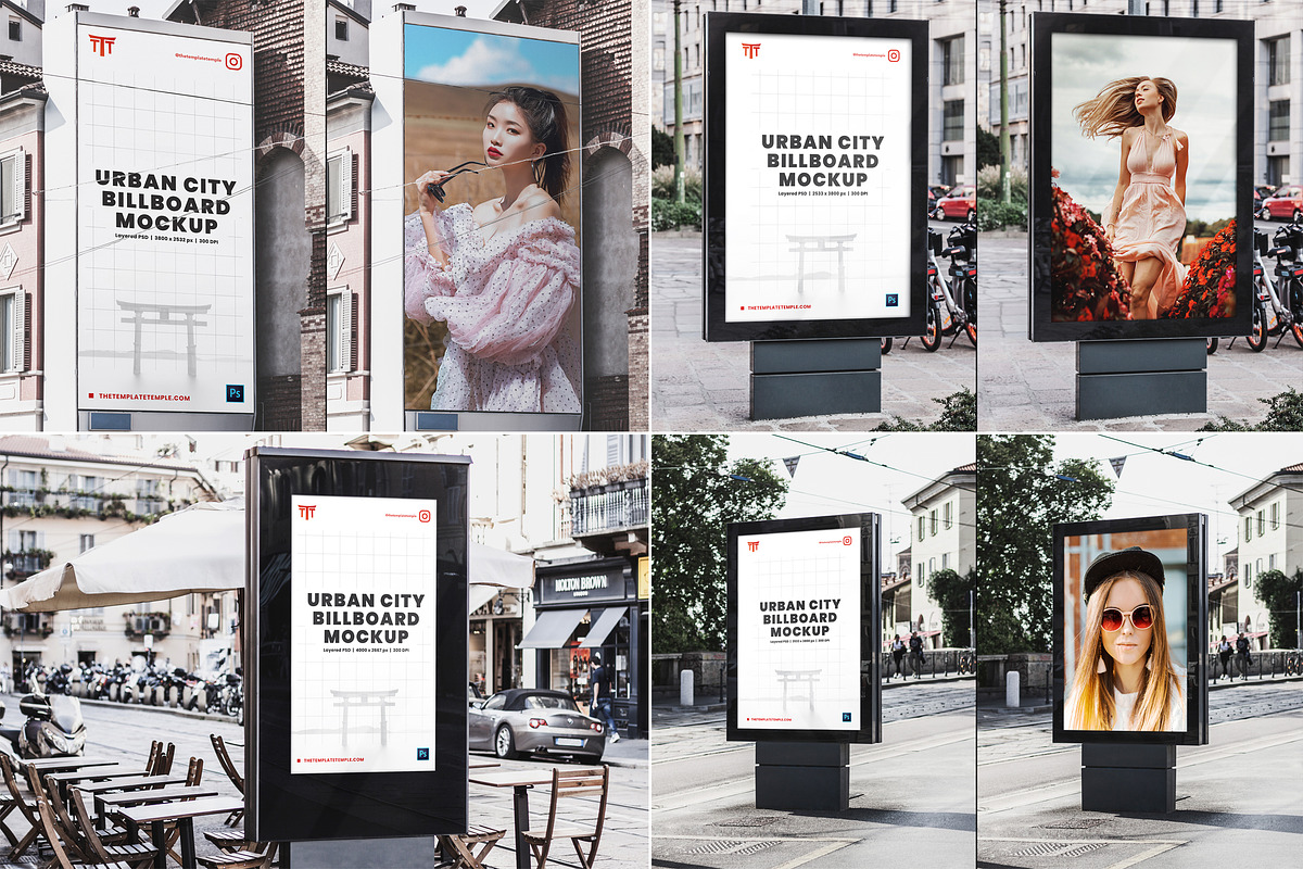 Urban City Billboard Mockups, an Advertising Mockup by Andre28 (Photo 3 of 6)