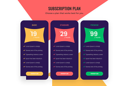 Subscription Plan, an UI Kit Template by Sujun Baidyaa
