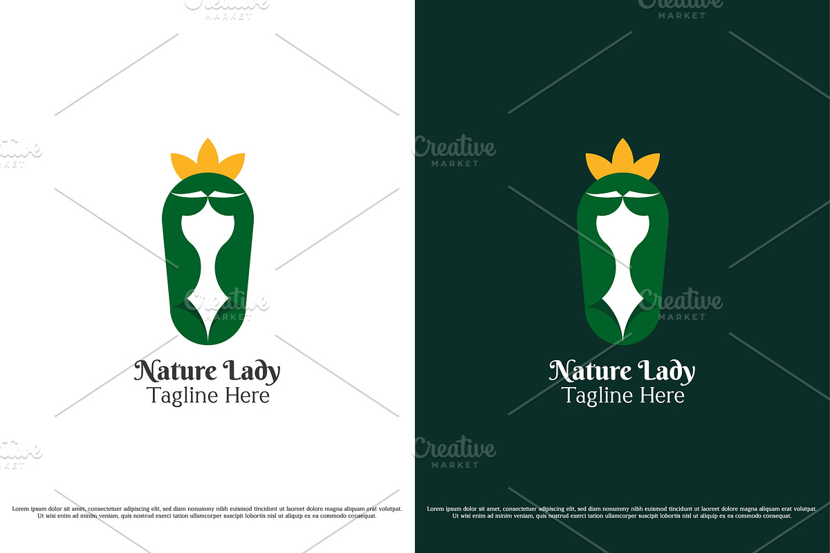 Queen Nature Logo Design Icon Vector, a Branding & Logo Template by Morvana Crew