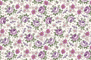 Set Seamless Flowers Roses Chamomile, a Pattern Graphic by Vintage (Thumbnail 6 of 13)