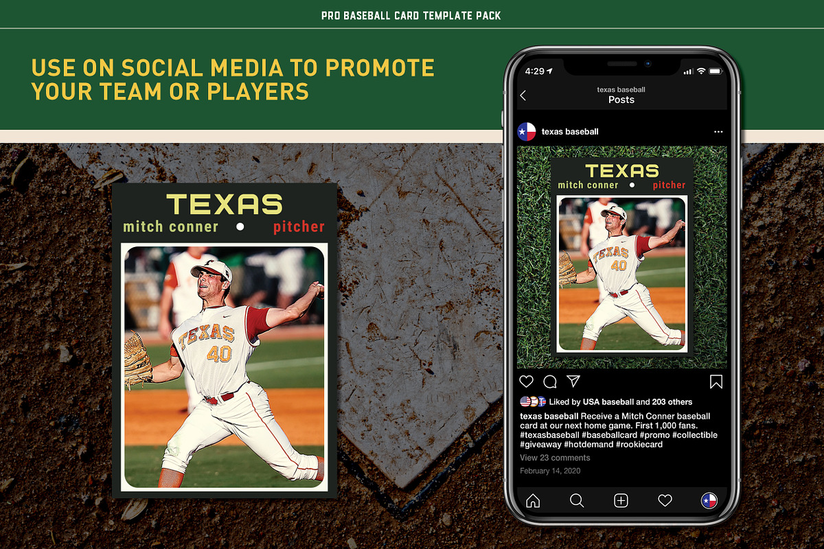 1970's Pro Baseball Card Templates, a Card Template by Chris Weibring (Photo 9 of 11)