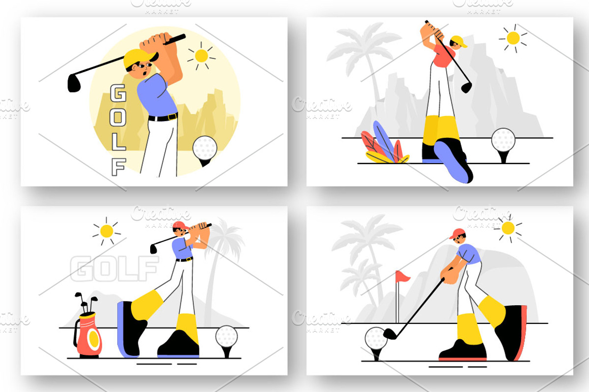9 Golf Sport Illustration, a Sport Illustration by denayunebgt (Photo 3 of 3)