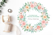 Mint and blush - watercolor clipart, a Decorative Illustration by long summer (Thumbnail 5 of 10)