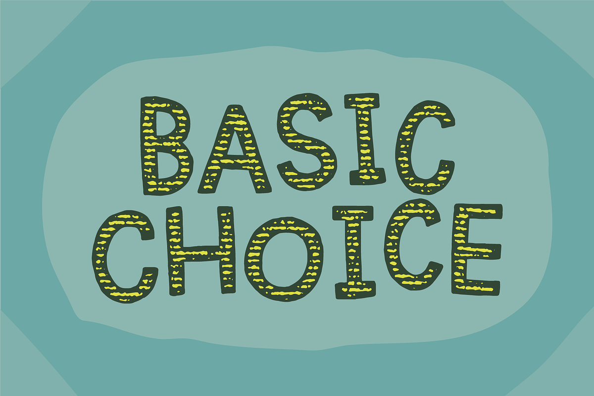 Basic Choice font, a Sans Serif Font by pizzadudedotdk (Photo 1 of 4)