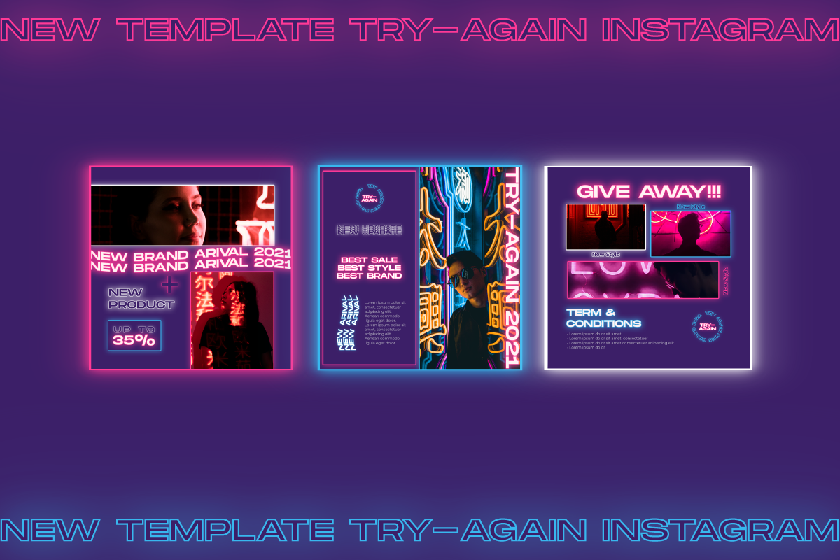 Try-Again Instagram Template, a Social Media Template by Inkofert (Photo 5 of 11)