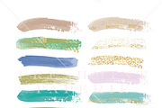Confetti gold paint brush strokes, a Background Graphic by Freshmint Paperie (Thumbnail 2 of 2)