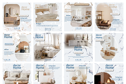 HomeDecor Social Instagram Templates