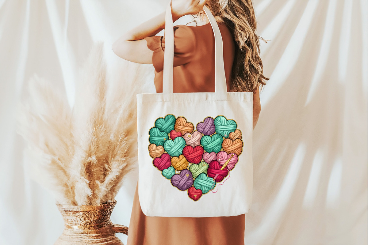 Faux Knitted Love Heart Png, Pink, an Illustration by Designking (Photo 4 of 6)