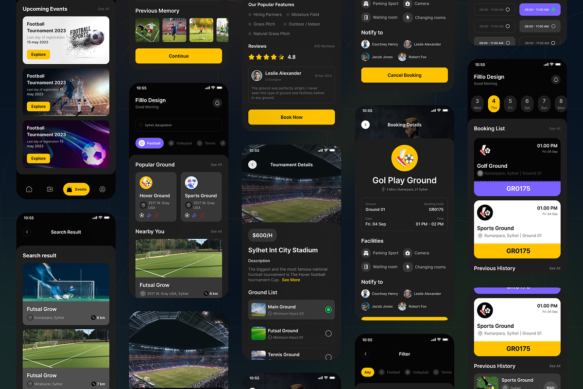 Filllo Playground Booking App UI Kit, an UI Kit Template by floxui (Photo 8 of 9)