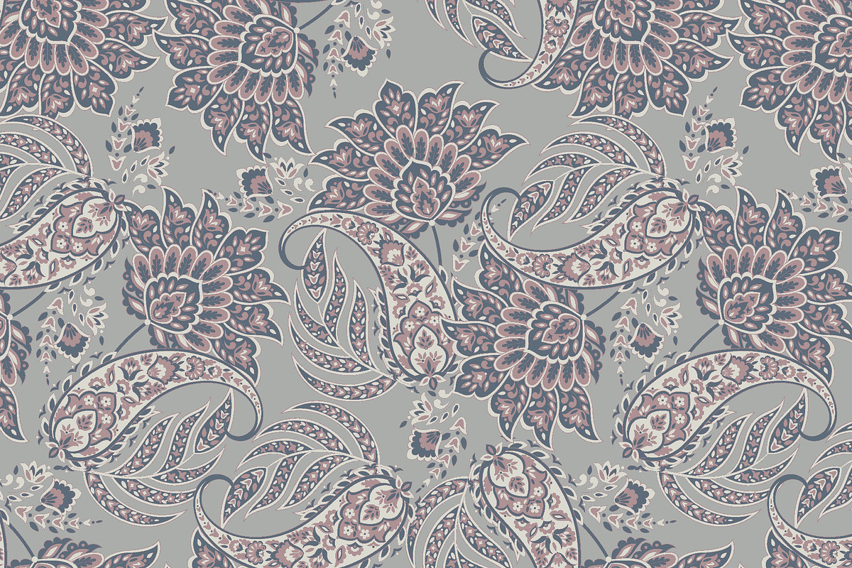 8 Paisley seamless vector pattern, a Background Graphic by antalogiya (Photo 7 of 9)