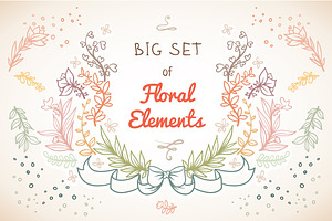 Big set of Floral Elements
