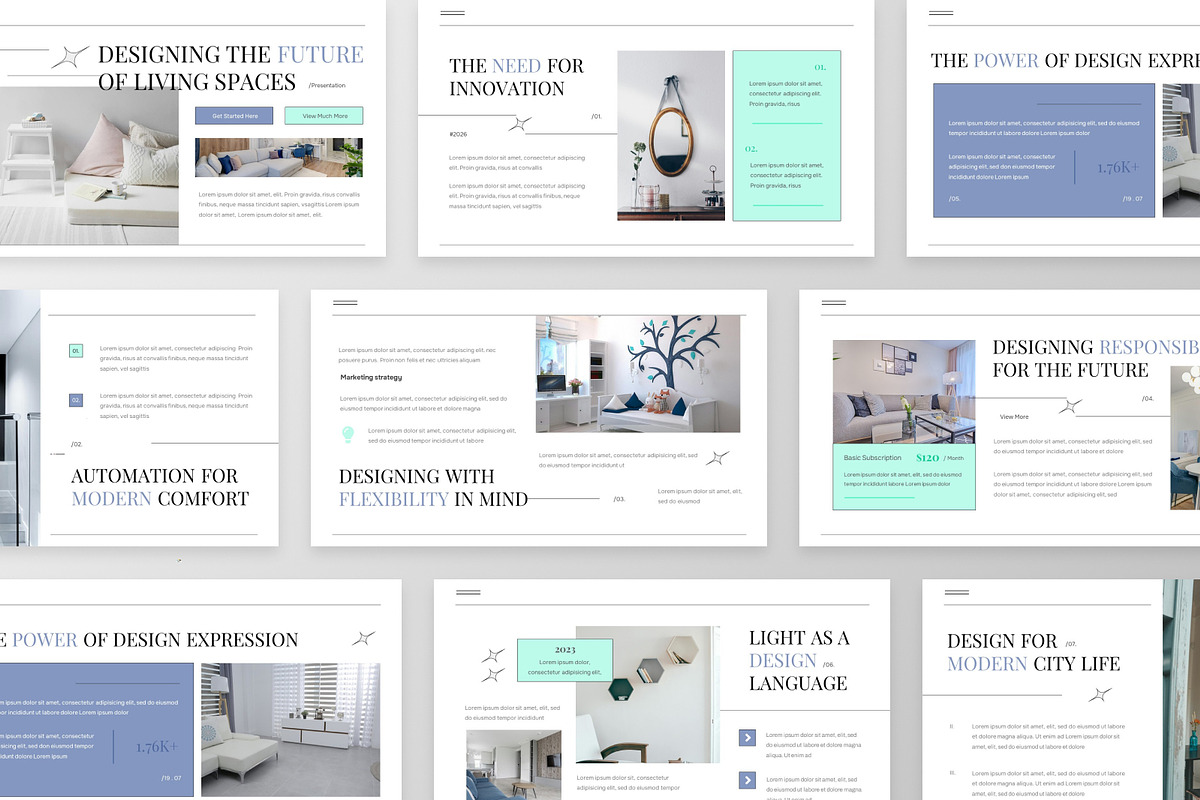 Modern Interior Google Slides, a Presentation Template by MtvtdArt (Photo 2 of 6)
