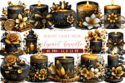 Elegant Candle Decor Clipart, an Illustration by DreamArtGraphic (Thumbnail 1 of 4)