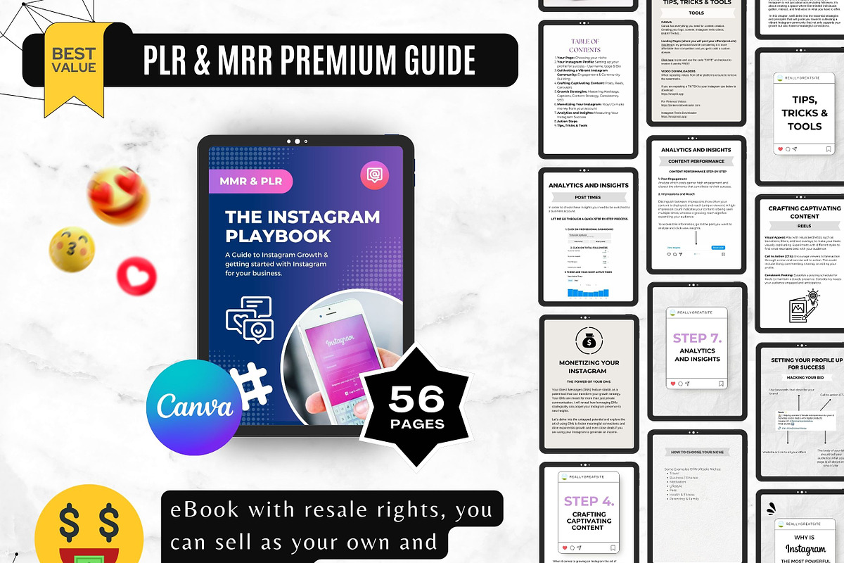 The Instagram Playbook - 56 pages, a Templates & Theme by Digital Content Mix (Photo 3 of 5)