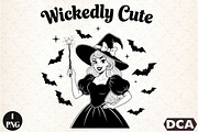 Halloween Vintage Witch Wickedly Cut, an Illustration by DreamCafeArt (Thumbnail 1 of 7)